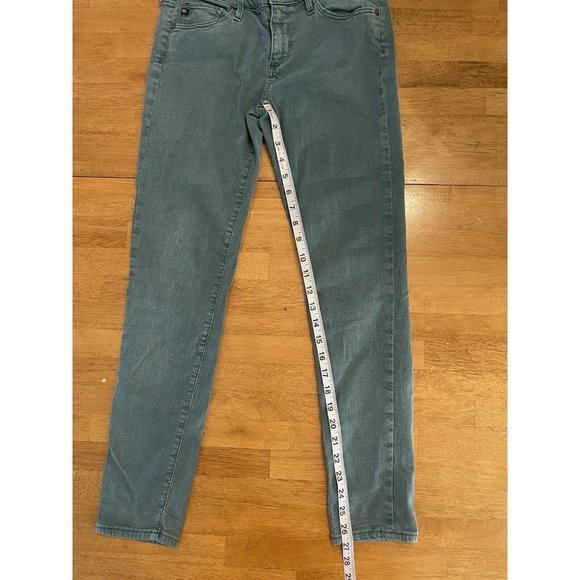 AG Adriano Goldschmied Jeans Womens Green Stevie Ankle Slim Straight Leg‎ 27R - Picture 3 of 8